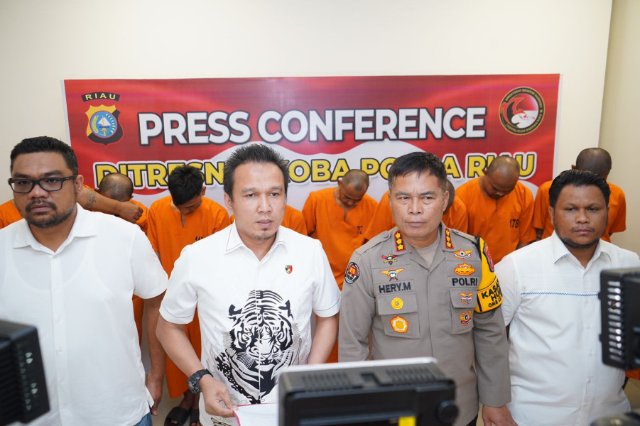 Selama Februari 2024, Ditresnarkoba Polda Riau Amankan 13 Tersangka Narkoba Jaringan Internasional