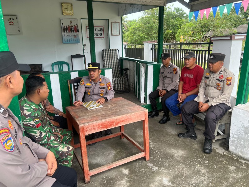 Kapolsek Merbau Berikan Arahan dan Dukungan Kunjungi Desa Bagan Melibur