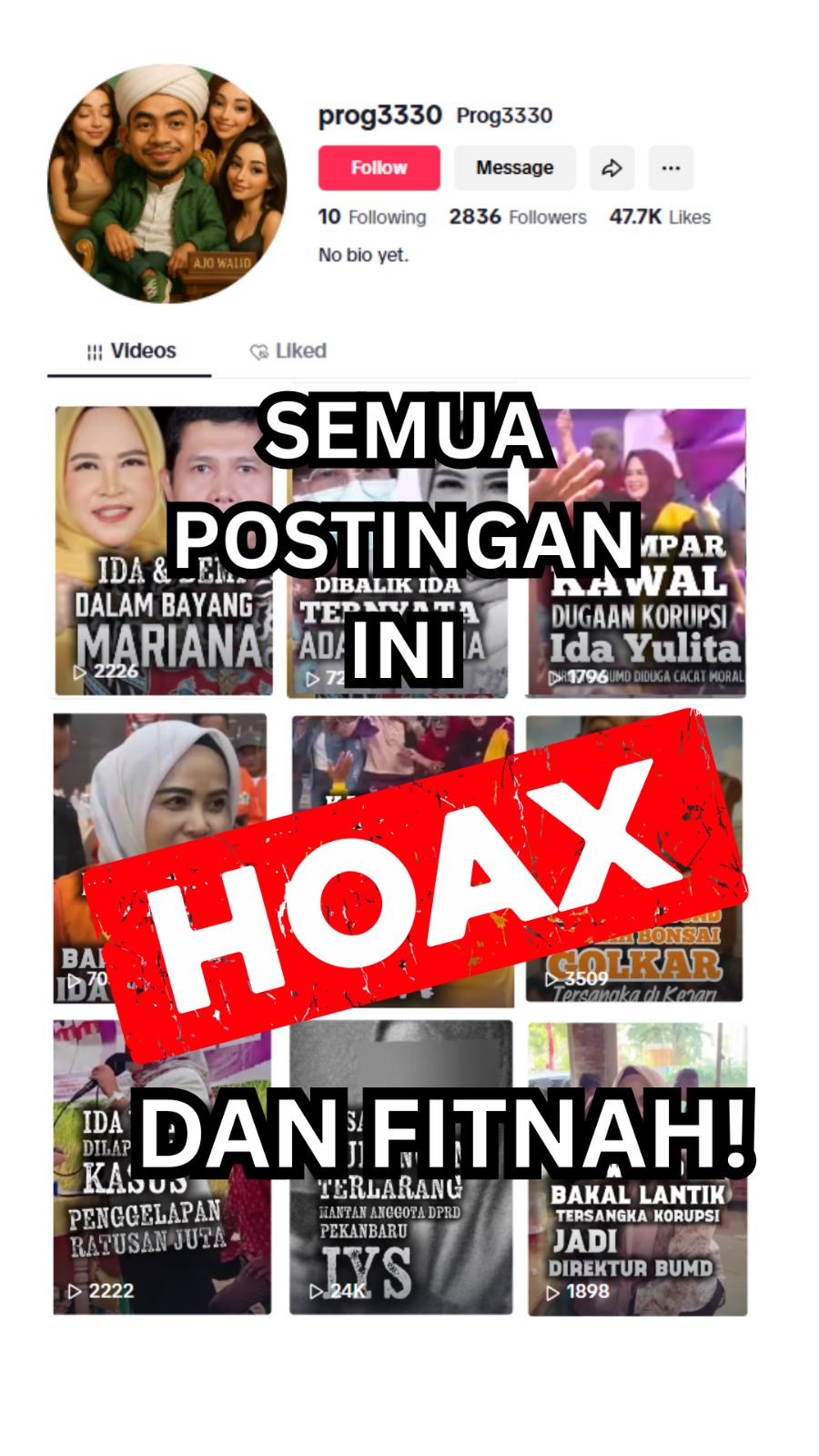 Kapolda Riau Diminta Tegas! Unit Cyber Ditreskrimsus Didorong Segera Tangkap Pemilik Akun @Prog3330