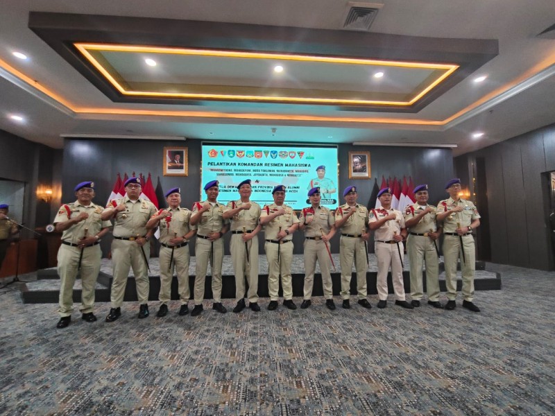 Firdaus Dilantik Jadi Komandan Resimen Mahasiswa Indra Pahlawan Riau, Harapan Baru Bagi Pembinaan Bela Negara di Kampus